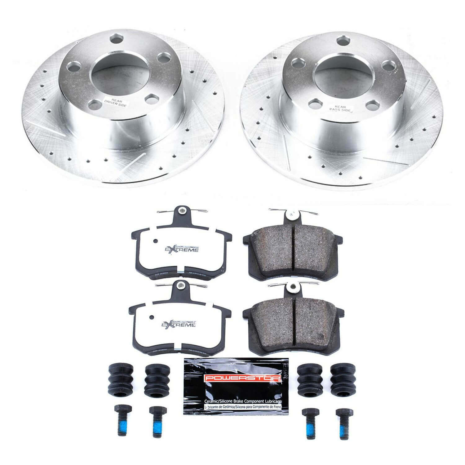 Power Stop K514-26 Z26 Street Warrior 1-Click Rear Brake Kit for 1995-1998 Audi A6 product image