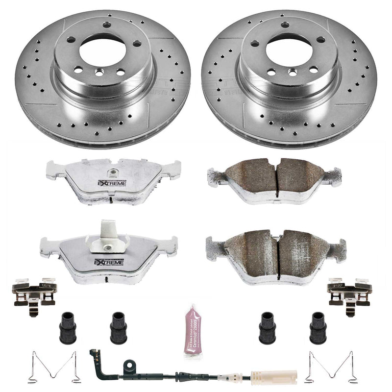 Power Stop K5156-26 Z26 Extreme Street Warrior 1-Click Brake Kit (Front) for 2004-2005 BMW 525I product image