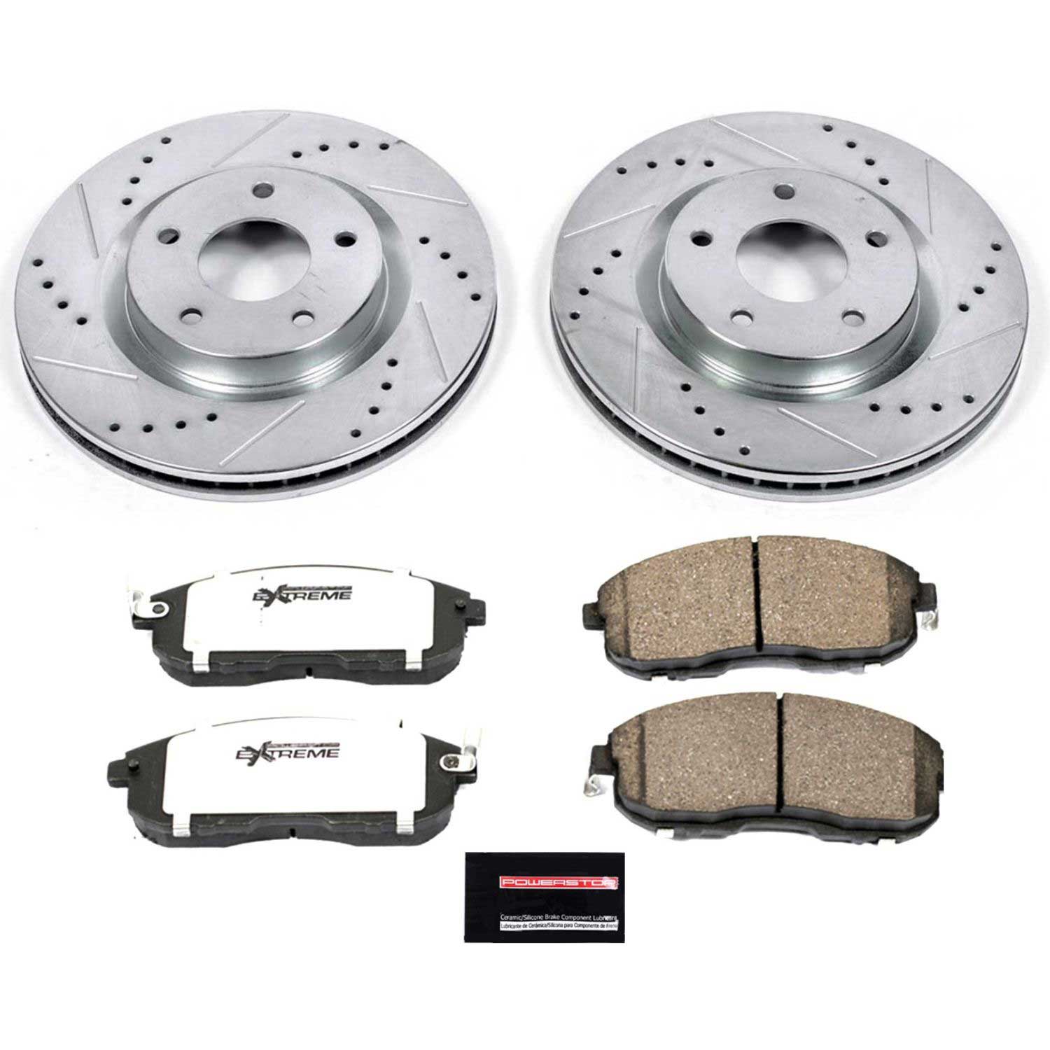 Power Stop K5217-26 Z26 Extreme Street Warrior 1-Click Brake Kit (Front) for 2007-2012 Nissan Sentra SE-R product image