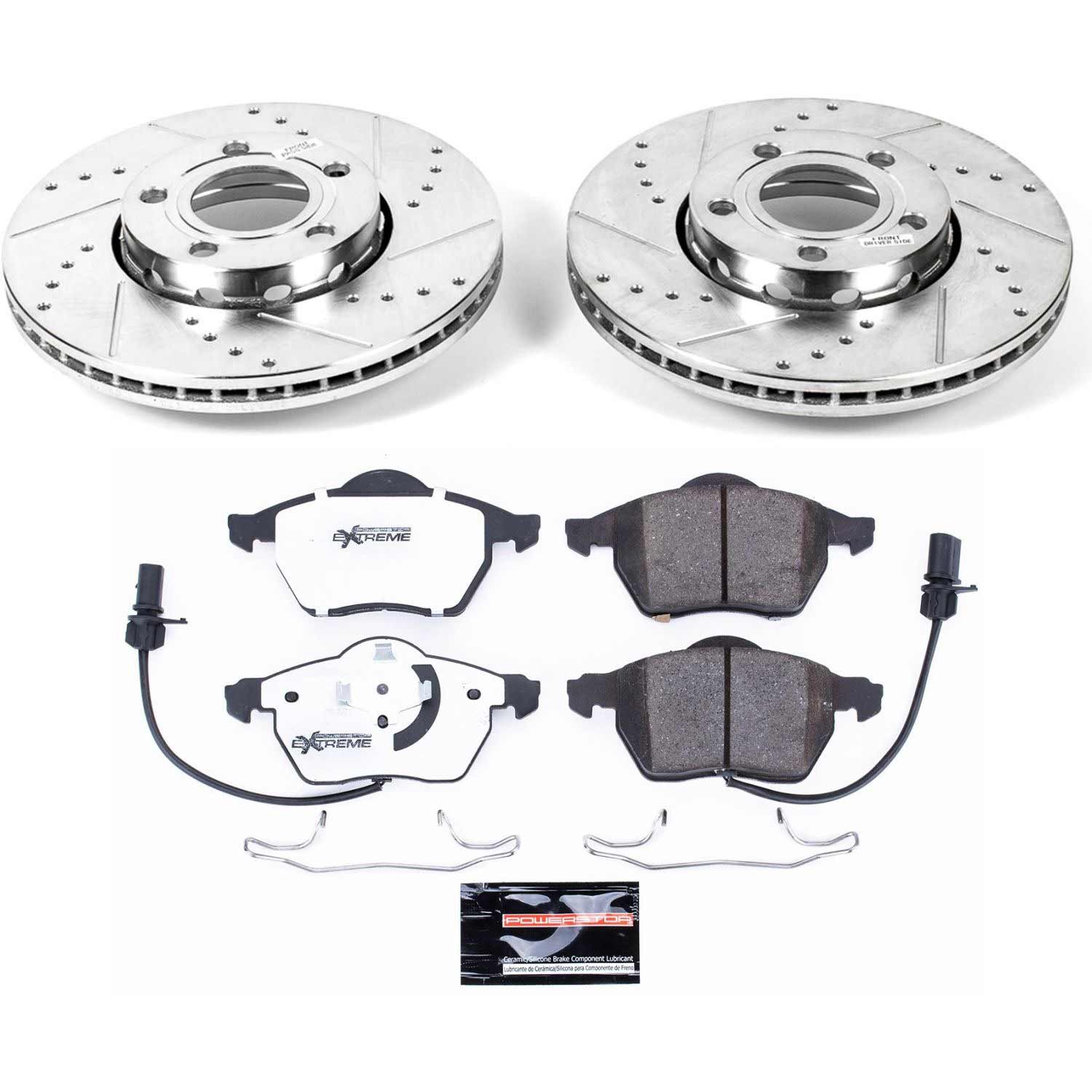 Power Stop K5229-26 Z26 Extreme Street Warrior 1-Click Brake Kit (Front) for 2005 Audi A4 Cabriolet product image