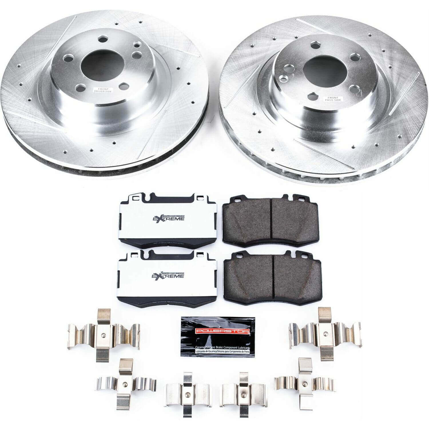 Power Stop K5235-26 Z26 Street Warrior 1-Click Front Brake Kit for 1999-2003 Mercedes-Benz CL500 product image