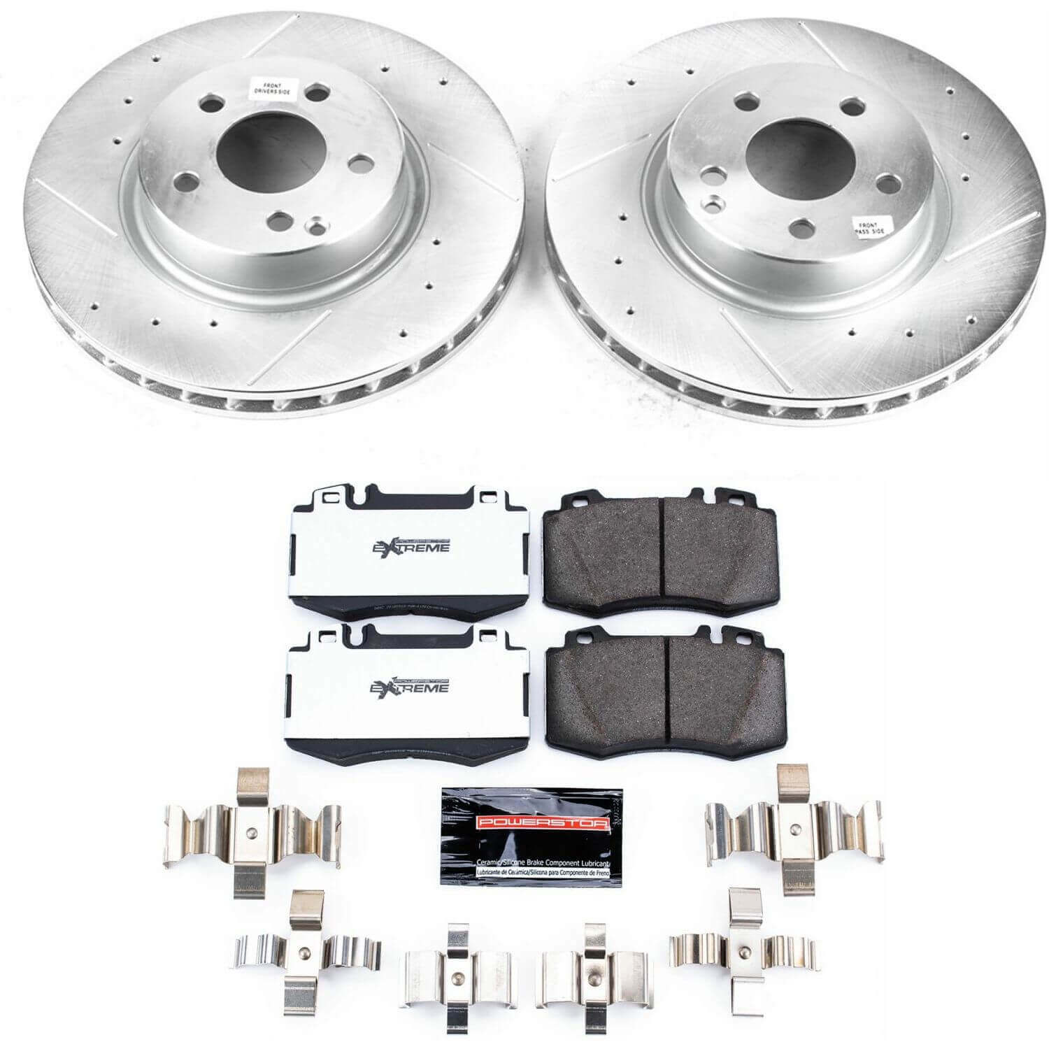 Power Stop K5239-26 Z26 Street Warrior 1-Click Front Brake Kit for 2003-2006 Mercedes-Benz E-350 product image