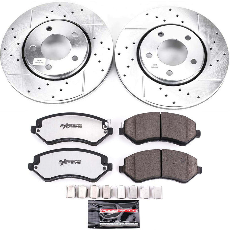 Power Stop K5244-36 Z36 Severe-Duty Truck And Tow 1-Click Front Brake Kit for 2003-2007 Chrysler Town & Country Rear Drum product image