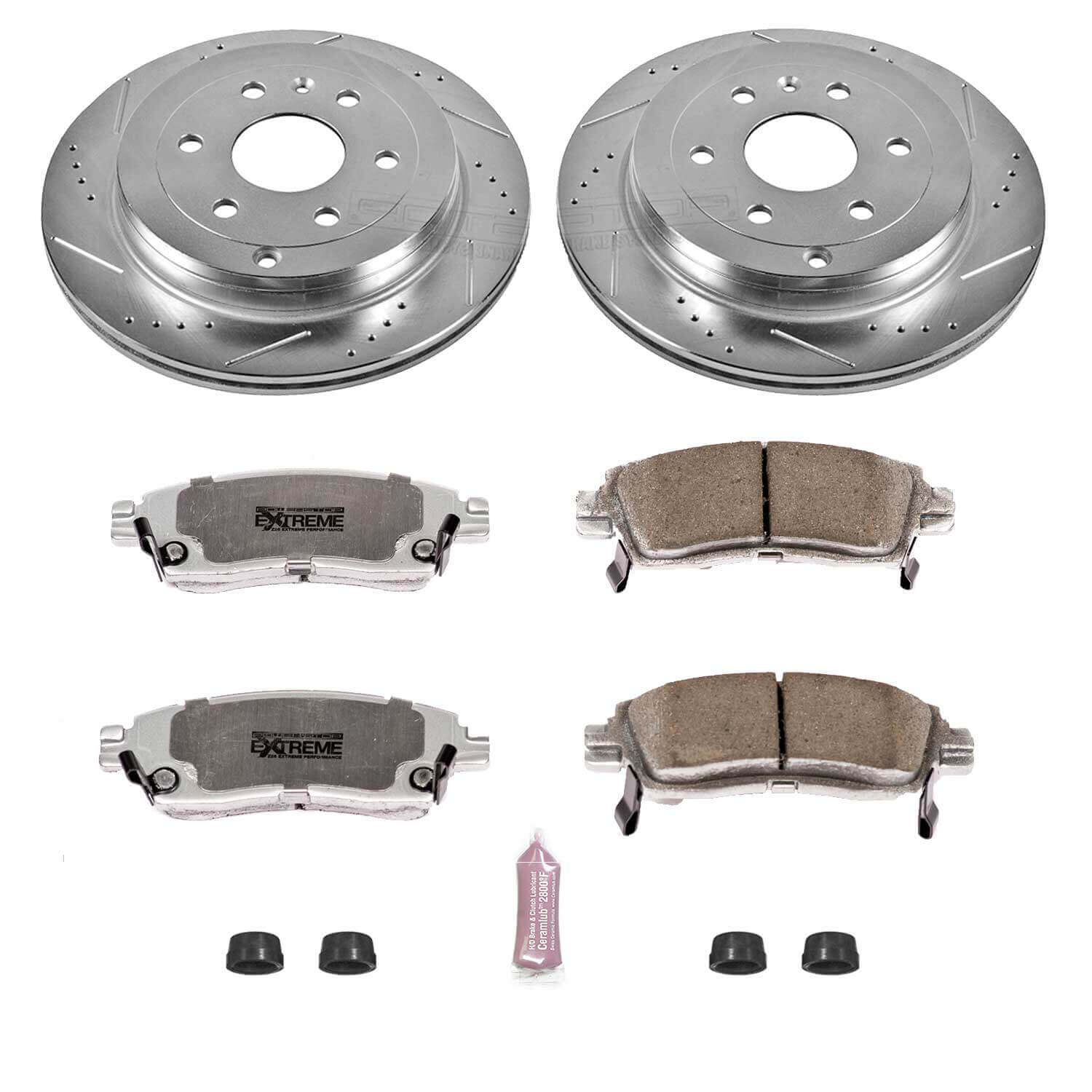 Power Stop K5262-26 Z26 Extreme Street Warrior 1-Click Brake Kit (Rear) for 2007-2017 Buick Enclave product image