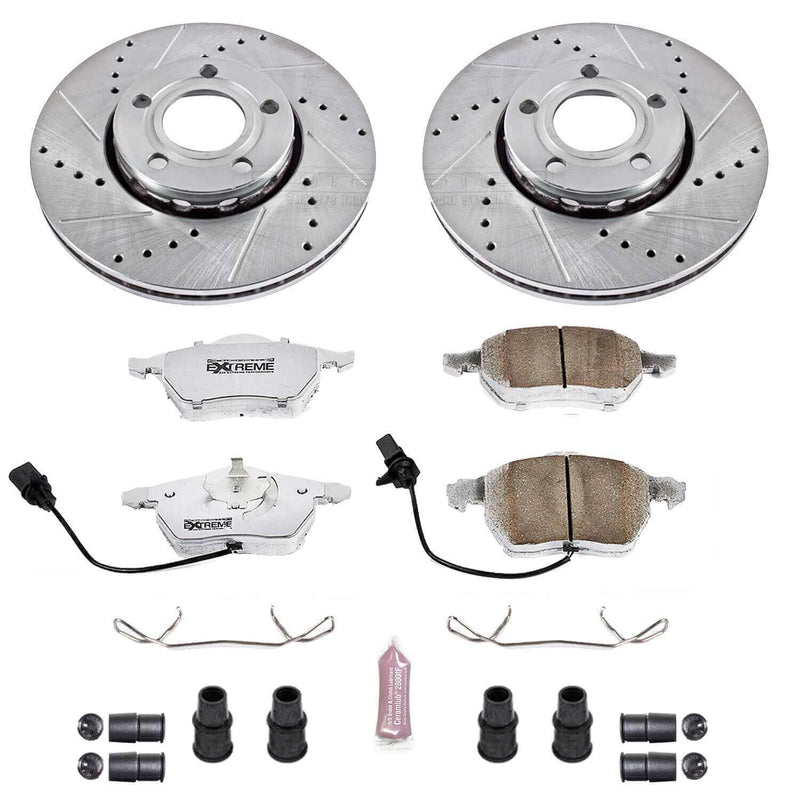 Power Stop K528-26 Z26 Extreme Street Warrior 1-Click Brake Kit (Front) for 1998-2006 Audi A4 product image