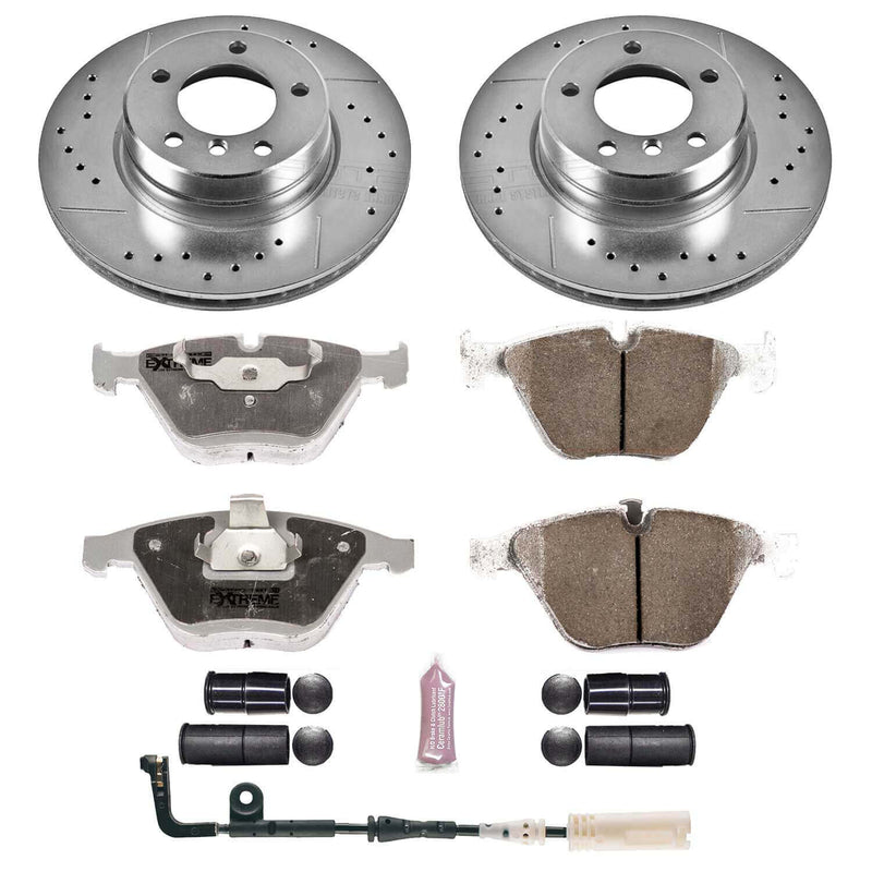 Power Stop K5280-26 Z26 Extreme Street Warrior 1-Click Brake Kit (Front) for 2006-2007 BMW 525I product image