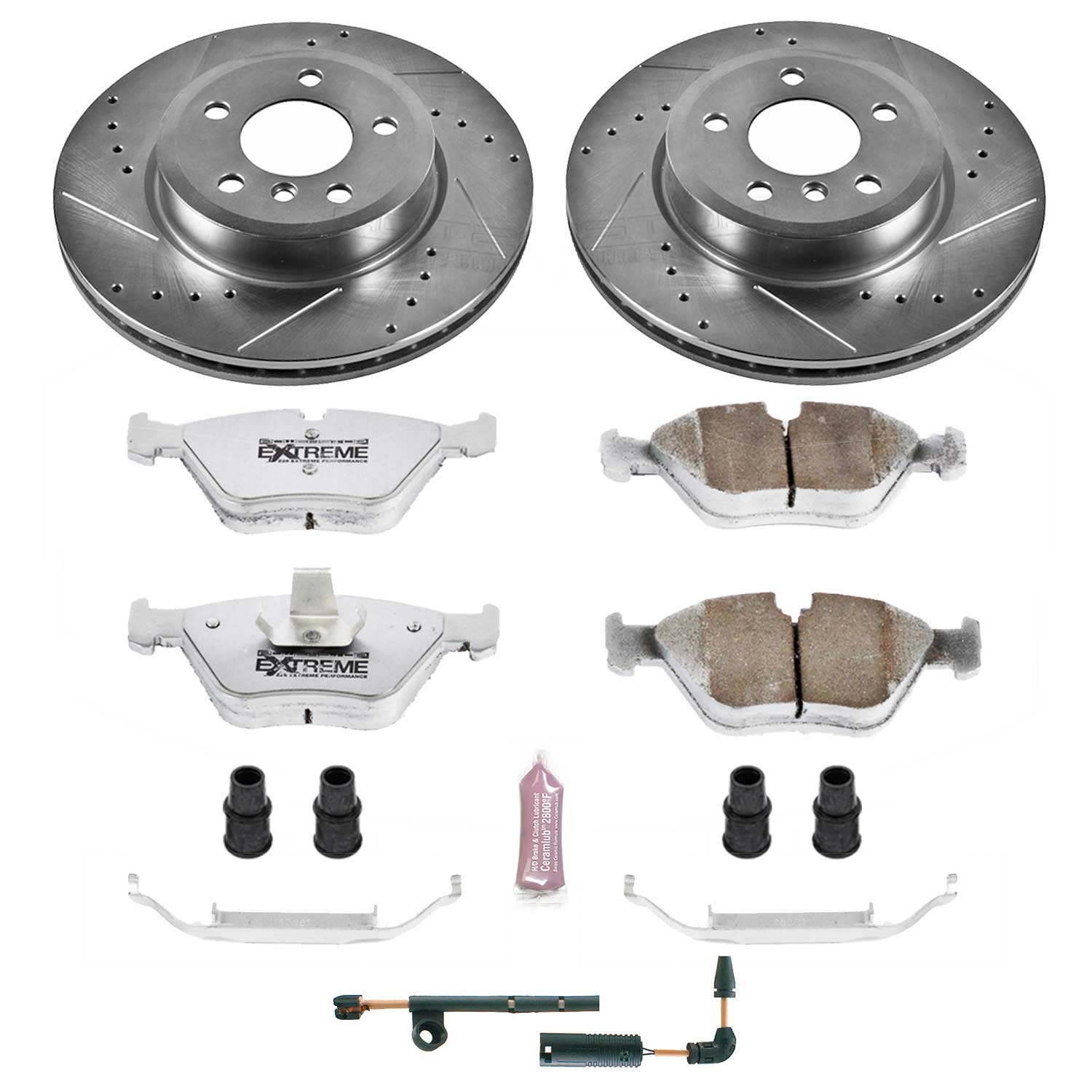 Power Stop K5298-26 Z26 Extreme Street Warrior 1-Click Brake Kit (Front) for 2004-2010 BMW X3 product image