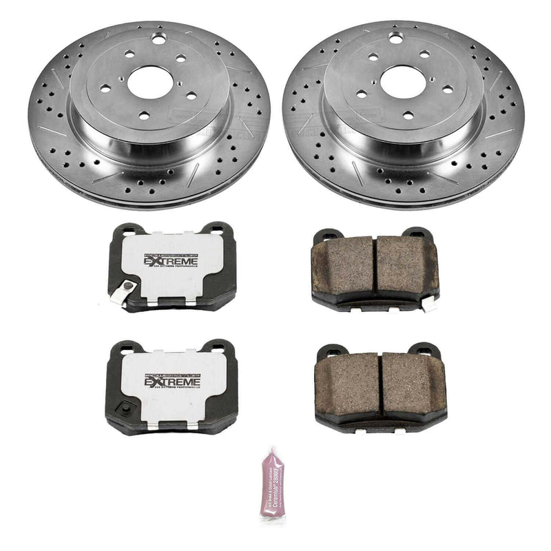Power Stop K5305-26 Z26 Extreme Street Warrior 1-Click Brake Kit (Rear) for 2008-2020 Subaru Impreza Wrx Sti product image