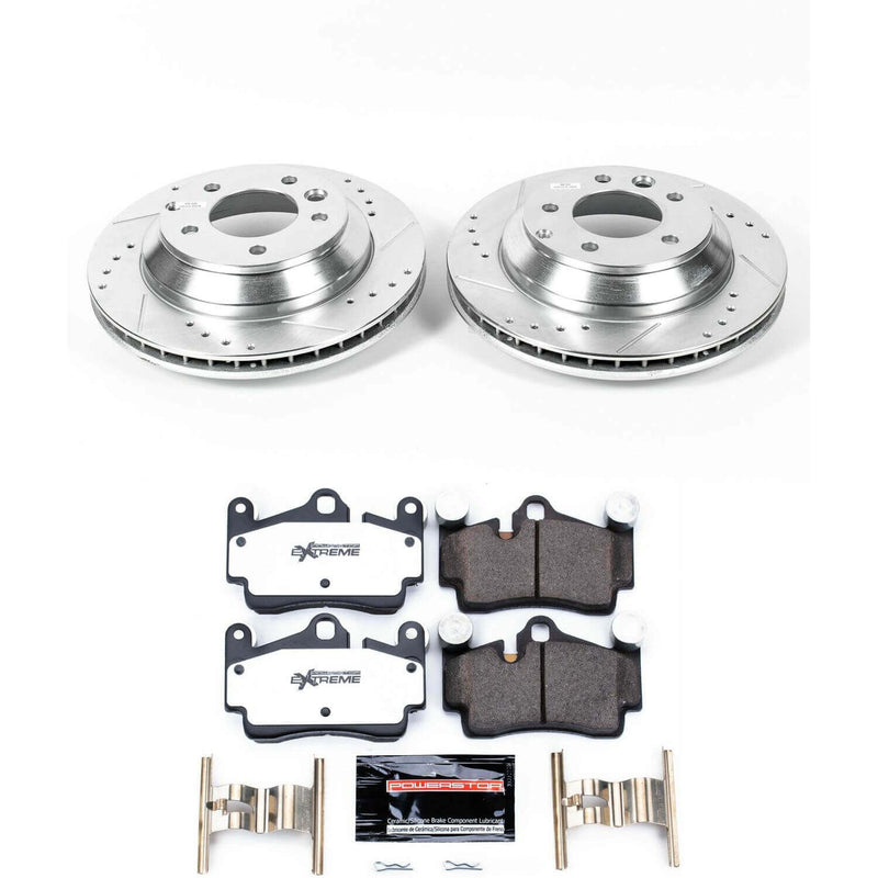 Power Stop K5312-26 Z26 Street Warrior 1-Click Rear Brake Kit for 2003-2015 Audi Q7 product image