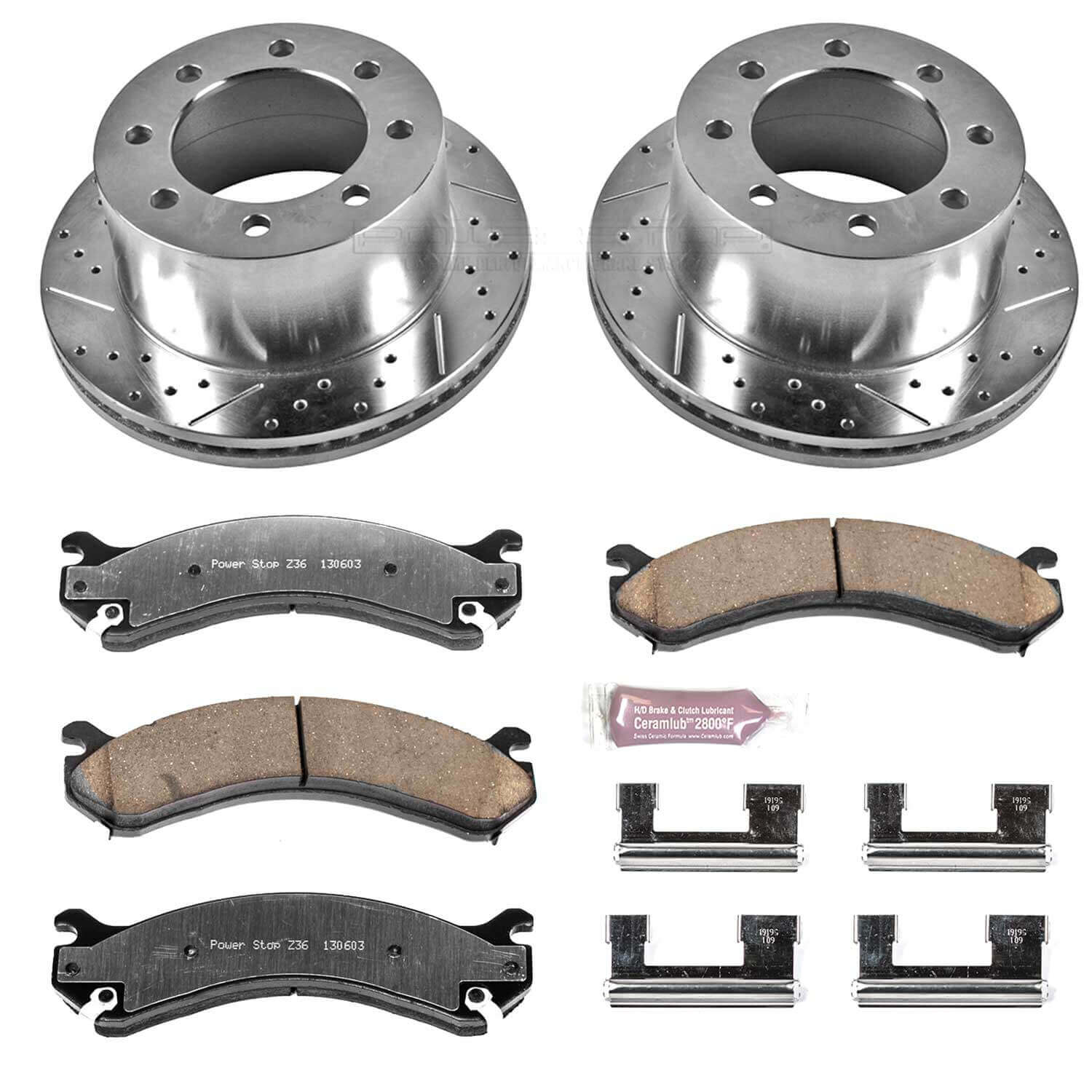 Power Stop K5337-36 Z36 Severe-Duty Truck And Tow 1-Click Brake Kit (Rear) for 2001-2010 Chevrolet Silverado 3500 product image