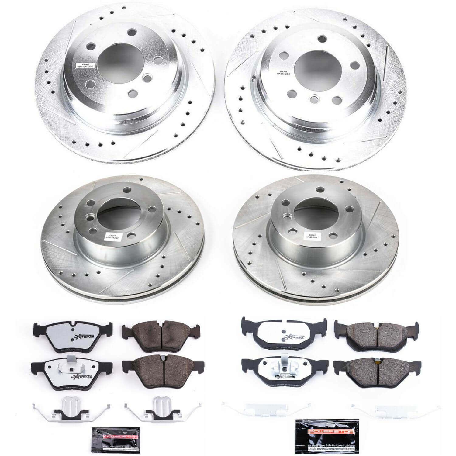 Power Stop K5357-26 Z26 Street Warrior 1-Click Front And Rear Brake Kit for 2006 BMW 325XI product image