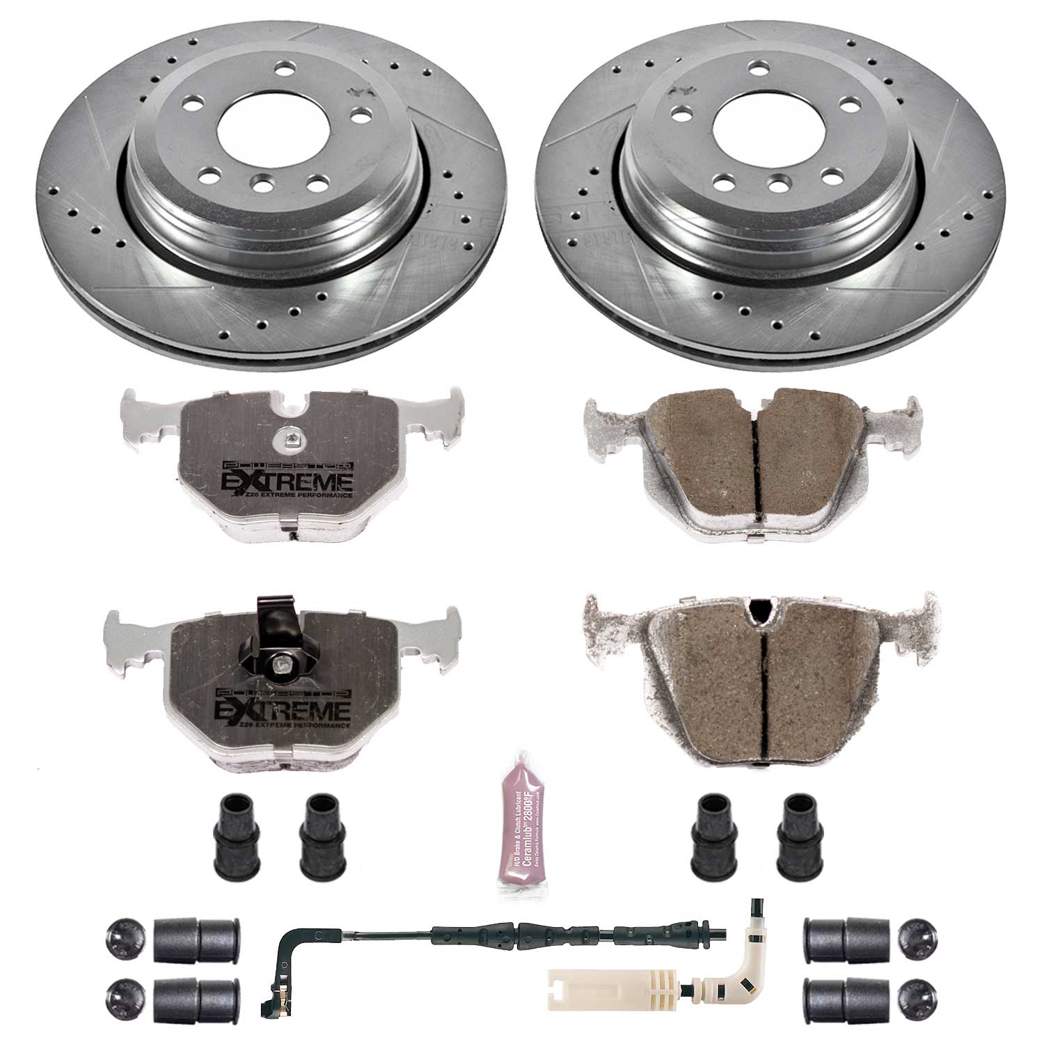 Power Stop K5361-26 Z26 Extreme Street Warrior 1-Click Brake Kit (Rear) for 2004-2009 BMW 525I product image