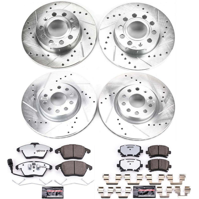 Power Stop K5363-26 Z26 Street Warrior 1-Click Front And Rear Brake Kit for 2006-2010 Audi A3 product image
