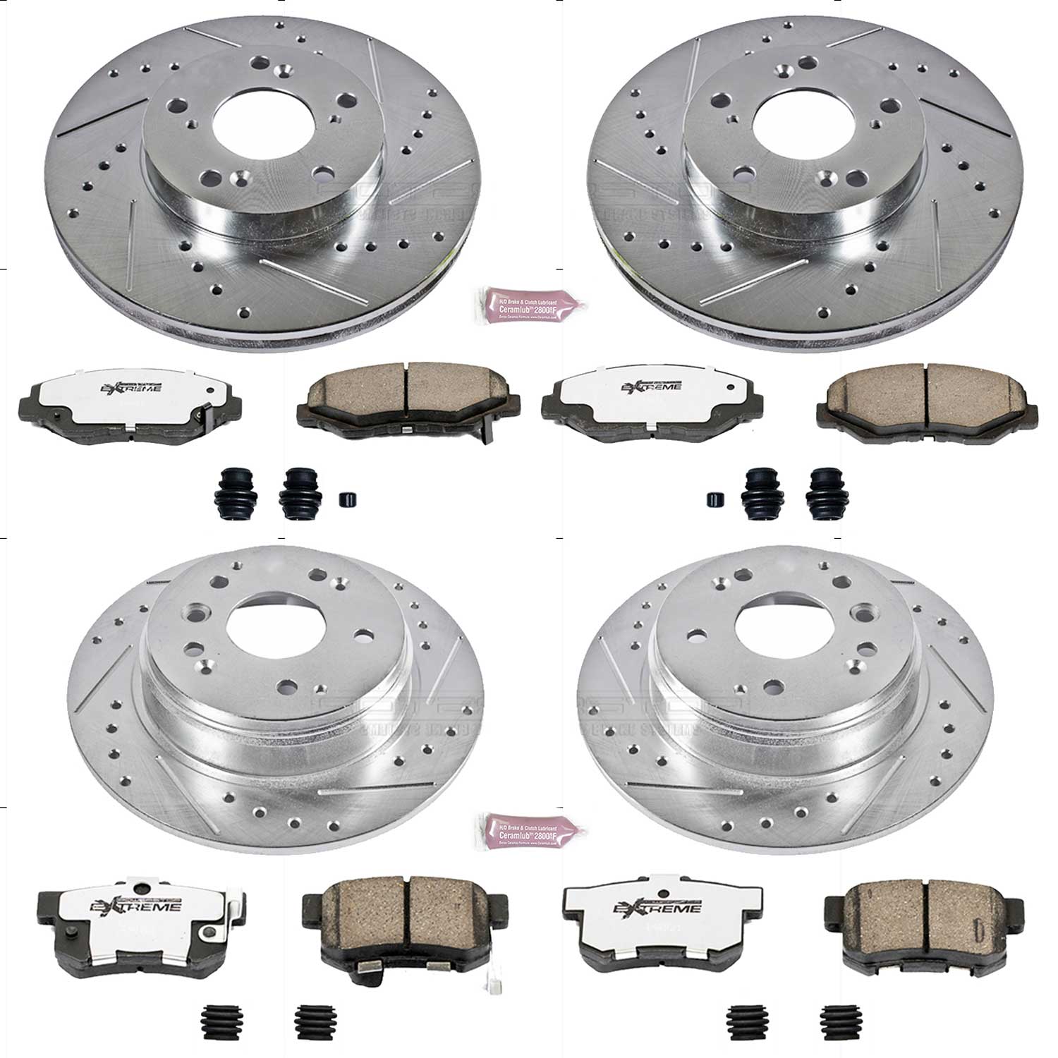 Power Stop K5389-26 - Z26 Extreme Street Warrior 1-Click Brake Kit (Front And Rear) vehicle fitment brake part