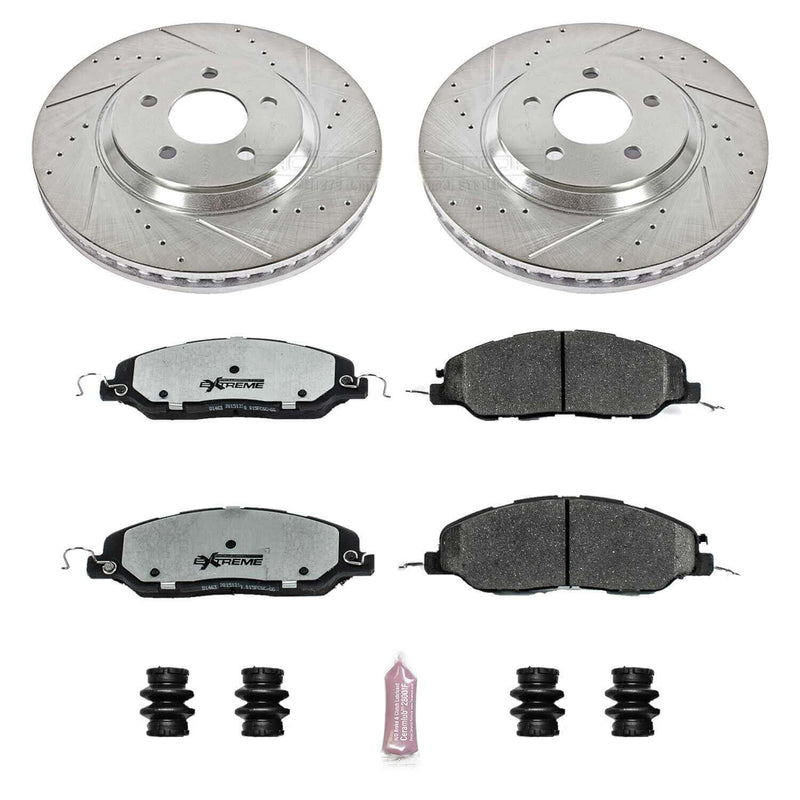 Power Stop K5407-26 Z26 Extreme Street Warrior 1-Click Brake Kit (Front) for 2011-2014 Ford Mustang product image