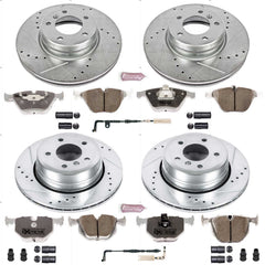 Power Stop K5439-26 Z26 Extreme Street Warrior 1-Click Brake Kit (Front And Rear) for 2006-2010 BMW 525XI product image
