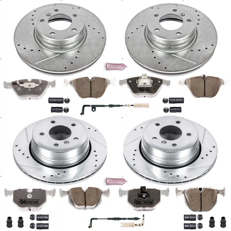 Power Stop K5439-26 Z26 Extreme Street Warrior 1-Click Brake Kit (Front And Rear) for 2006-2010 BMW 525XI product image