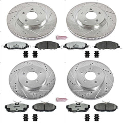 Power Stop K5450-26 Z26 Extreme Street Warrior 1-Click Brake Kit (Front And Rear) for 2011-2014 Ford Mustang product image