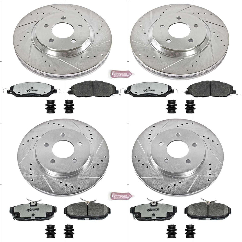 Power Stop K5450-26 Z26 Extreme Street Warrior 1-Click Brake Kit (Front And Rear) for 2011-2014 Ford Mustang product image