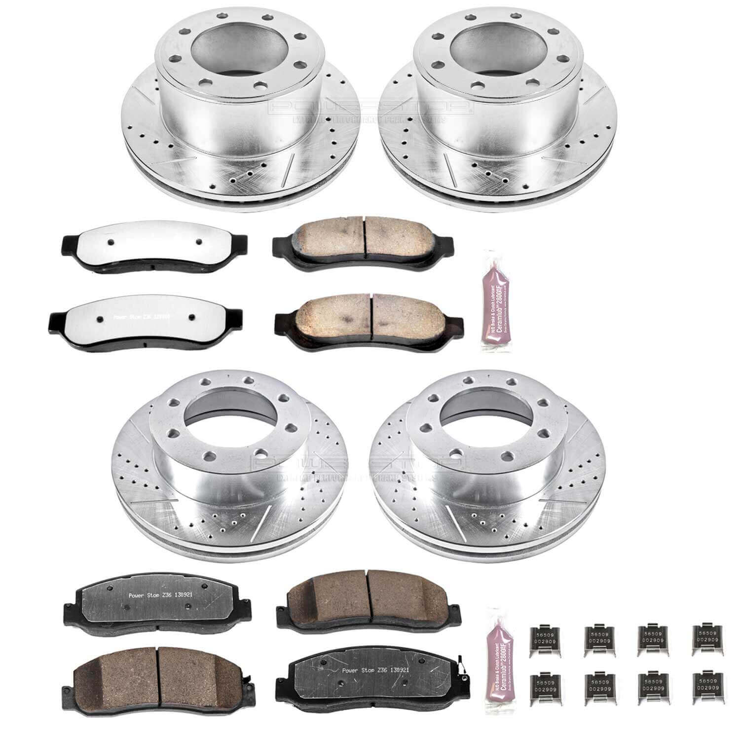 Power Stop K5459-36 Z36 Severe-Duty Truck And Tow 1-Click Brake Kit (Front And Rear) for 2009-2010 Ford F-250 Super Duty 4 Wheel Drive product image
