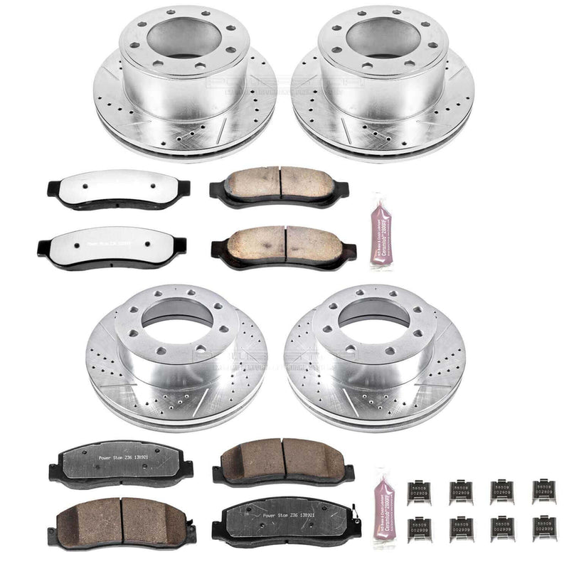 Power Stop K5459-36 Z36 Severe-Duty Truck And Tow 1-Click Brake Kit (Front And Rear) for 2009-2010 Ford F-250 Super Duty 4 Wheel Drive product image
