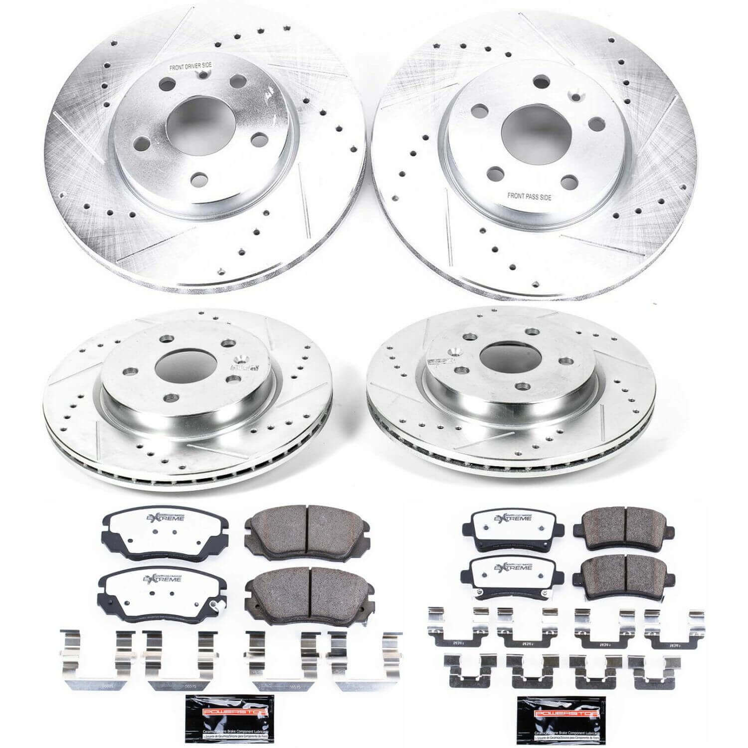 Power Stop K5515-26 Z26 Street Warrior 1-Click Front And Rear Brake Kit for 2010-2020 Buick Allure product image