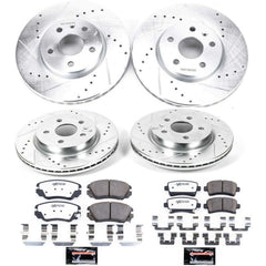 Power Stop K5515-26 Z26 Street Warrior 1-Click Front And Rear Brake Kit for 2010-2020 Buick Allure product image