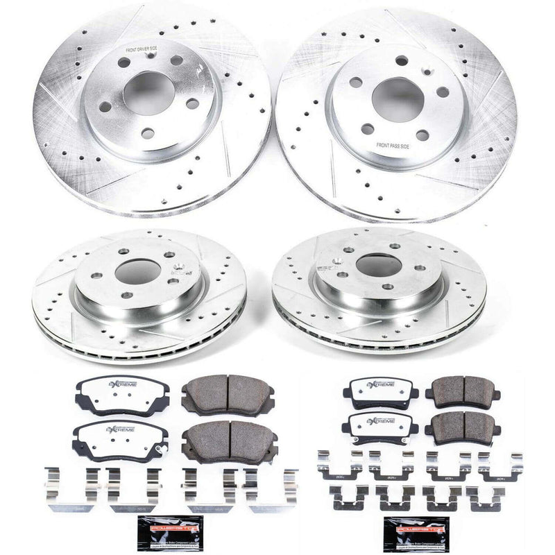 Power Stop K5515-26 Z26 Street Warrior 1-Click Front And Rear Brake Kit for 2010-2020 Buick Allure product image