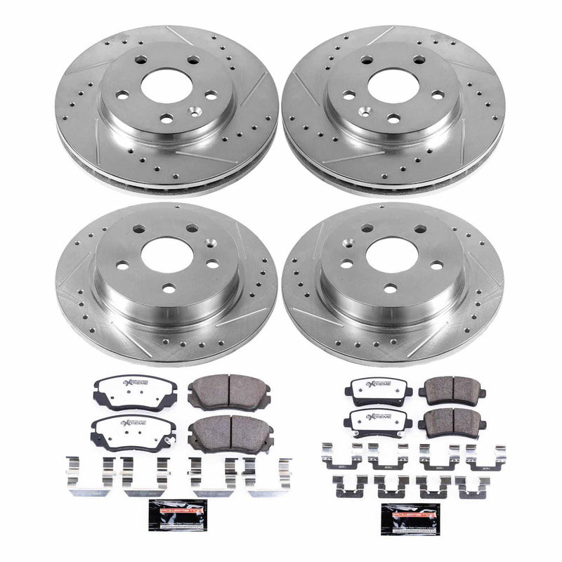 Power Stop K5523-26 Z26 Street Warrior 1-Click Front And Rear Brake Kit for 2010-2016 Buick Lacrosse product image
