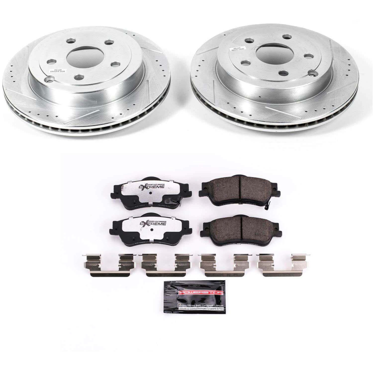 Power Stop K5525-26 Z26 Street Warrior 1-Click Rear Brake Kit for 2008-2009 Pontiac G8 product image