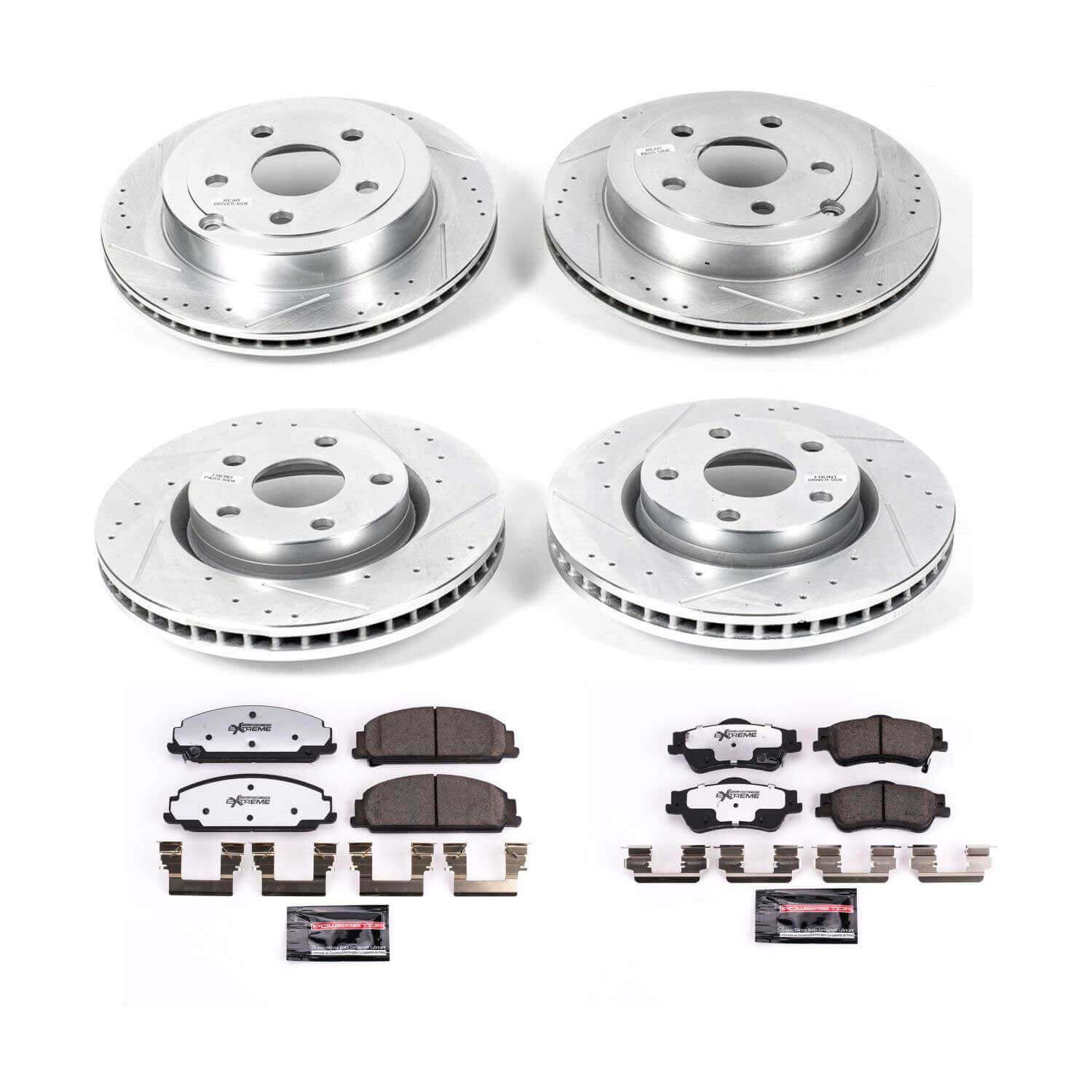 Power Stop K5527-26 Z26 Street Warrior 1-Click Front And Rear Brake Kit for 2008-2009 Pontiac G8 product image
