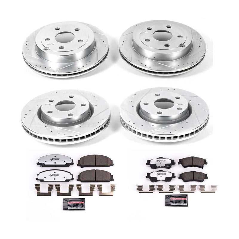 Power Stop K5527-26 Z26 Street Warrior 1-Click Front And Rear Brake Kit for 2008-2009 Pontiac G8 product image
