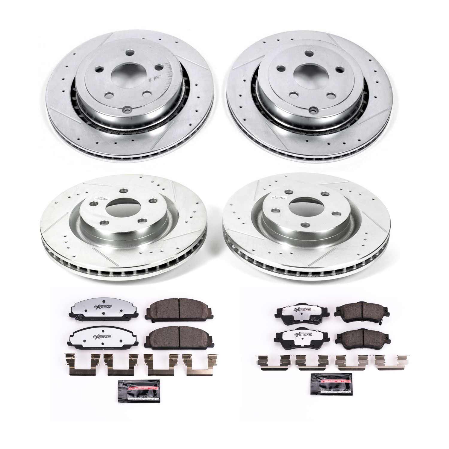 Power Stop K5530-26 Z26 Street Warrior 1-Click Front And Rear Brake Kit for 2008-2009 Pontiac G8 product image