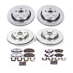 Power Stop K5530-26 Z26 Street Warrior 1-Click Front And Rear Brake Kit for 2008-2009 Pontiac G8 product image