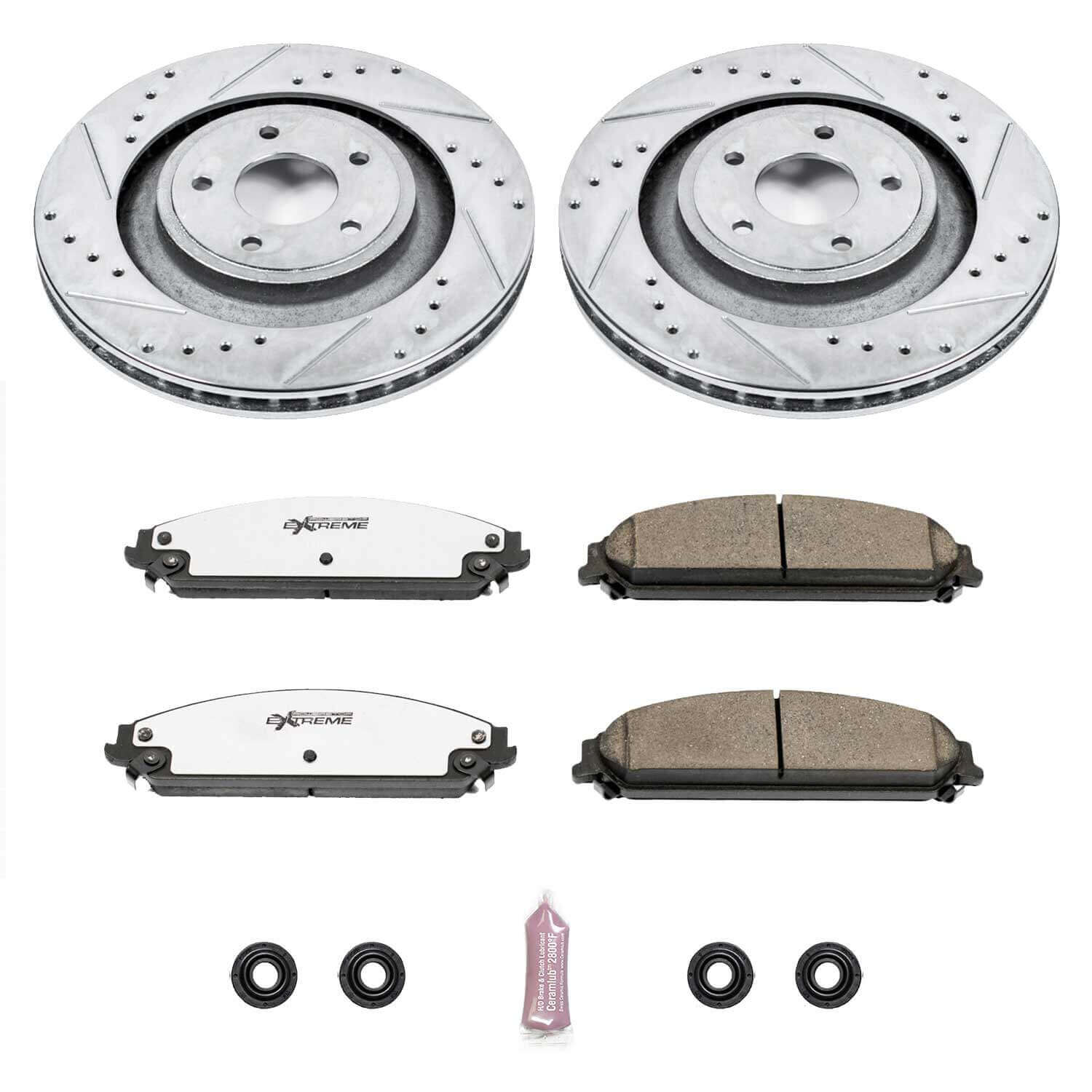 Power Stop K5565-26 Z26 Extreme Street Warrior 1-Click Brake Kit (Front) for 2008-2014 Chrysler 200 product image