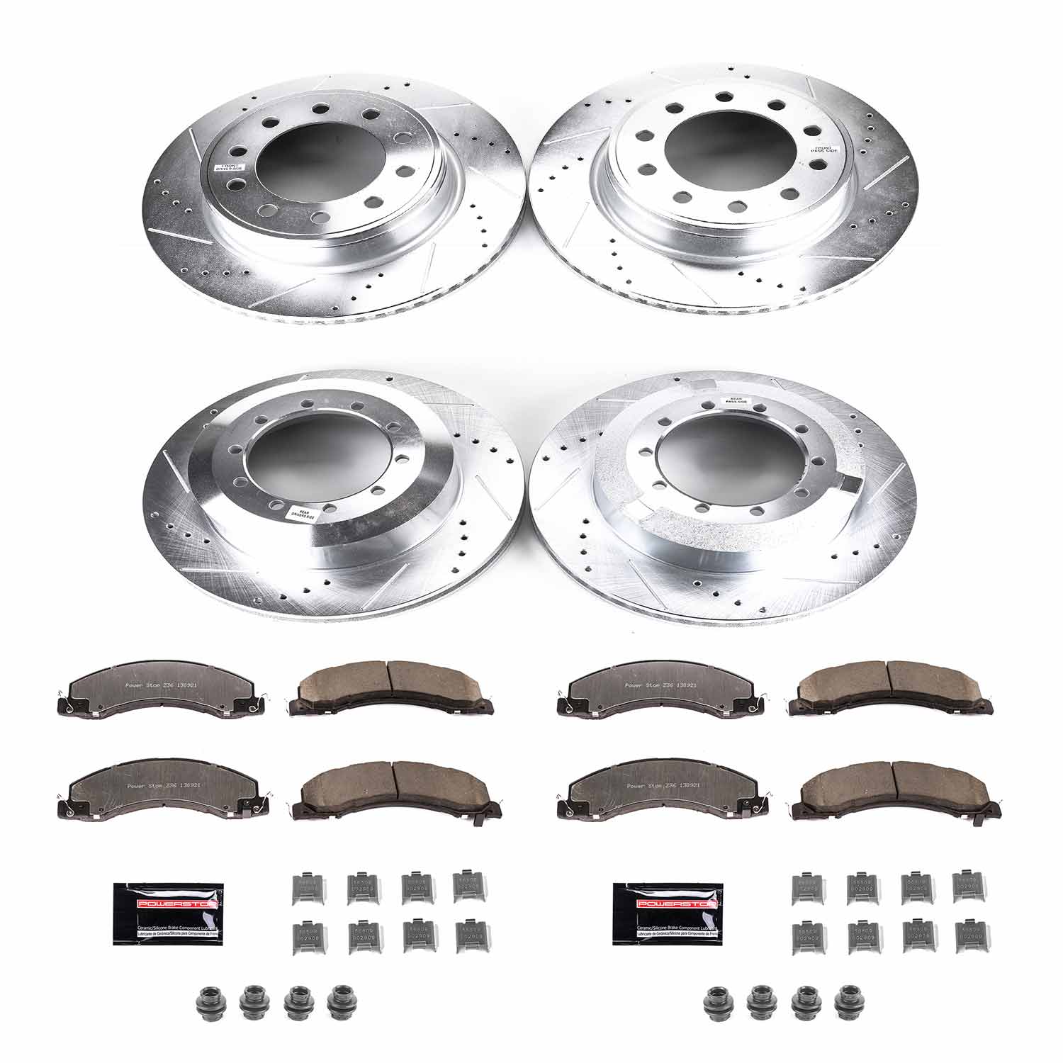 Power Stop K5568-36 Z36 Severe-Duty Truck And Tow 1-Click Front And Rear Pad And Rotor Kit for 2008-2012 Dodge RAM 4500 product image