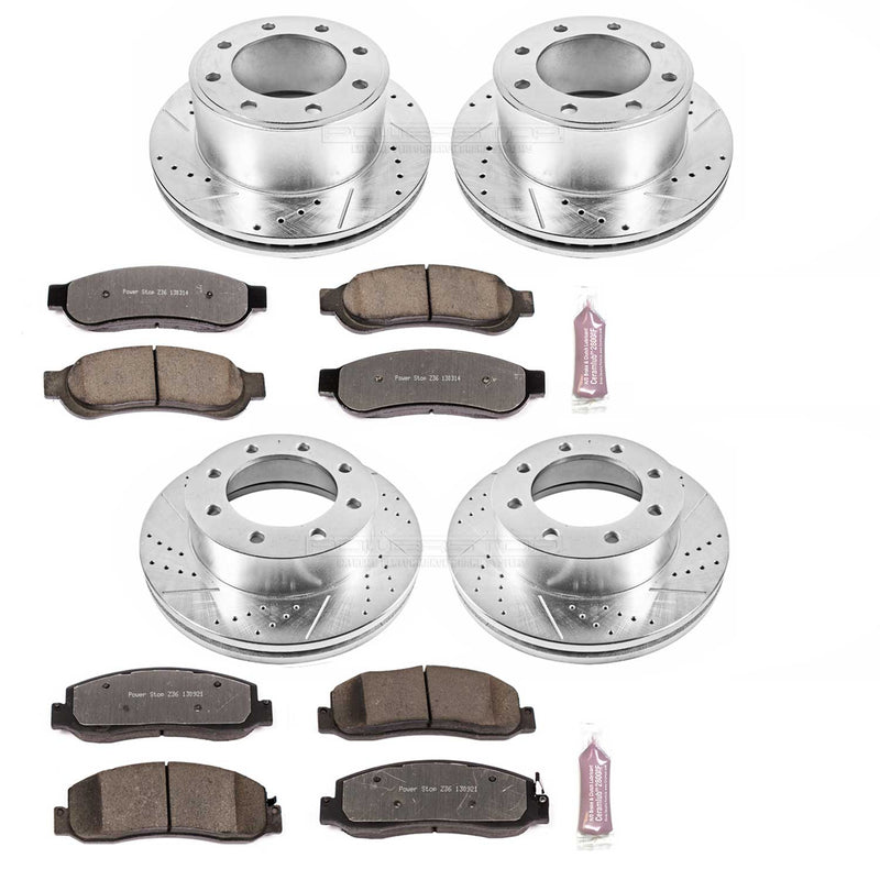 Power Stop K5575-36 Z36 Severe-Duty Truck And Tow 1-Click Brake Kit (Front And Rear) for 2010 Ford F-250 Super Duty - 4 Wheel Drive product image