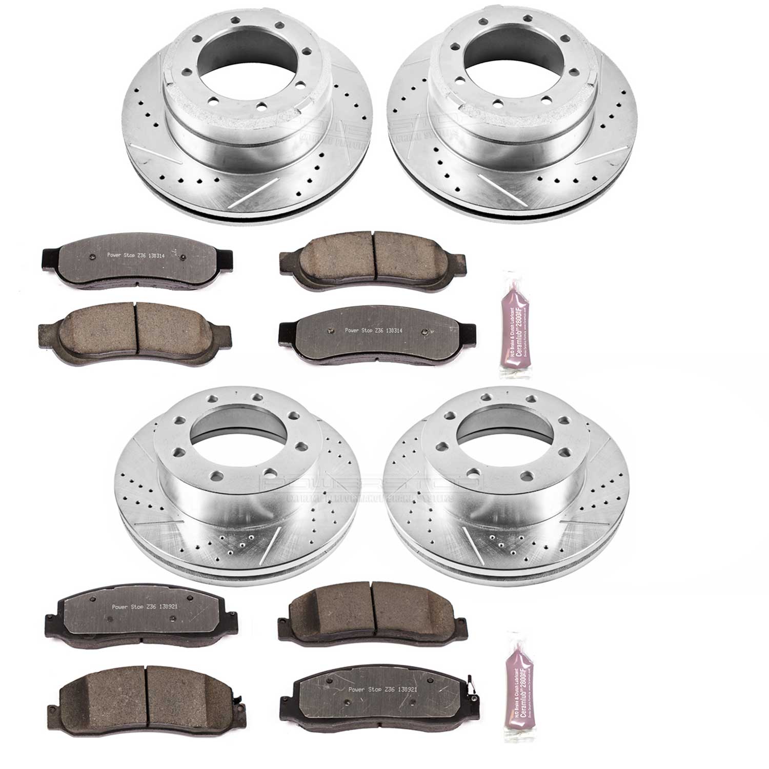 Power Stop K5576-36 Z36 Severe-Duty Truck And Tow 1-Click Brake Kit (Front And Rear) for 2011 Ford F-350 Super Duty 4 product image