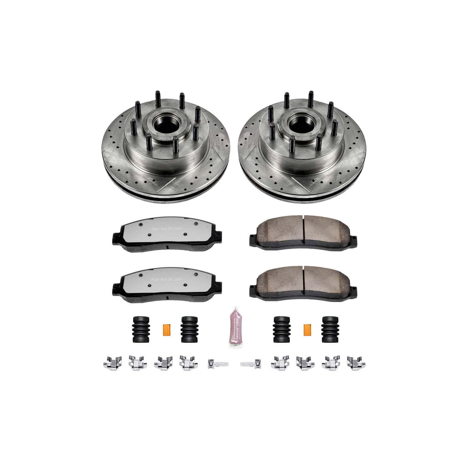 Power Stop K5585-36 Z36 Severe-Duty Truck And Tow 1-Click Brake Kit (Front) for 2007-2010 Ford F-250 Super Duty - product image