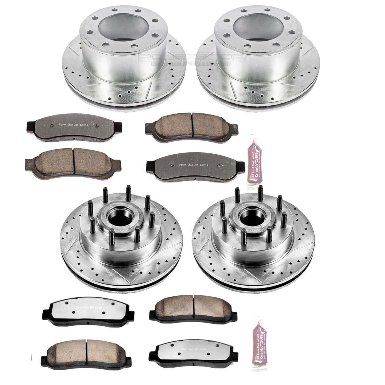 Power Stop K5587-36 Z36 Severe-Duty Truck And Tow 1-Click Brake Kit (Front And Rear) for 2010 Ford F-350 Super Duty product image