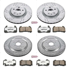 Power Stop K5603-26 Z26 Extreme Street Warrior 1-Click Brake Kit (Front And Rear) for 2010-2015 Chevrolet Camaro product image