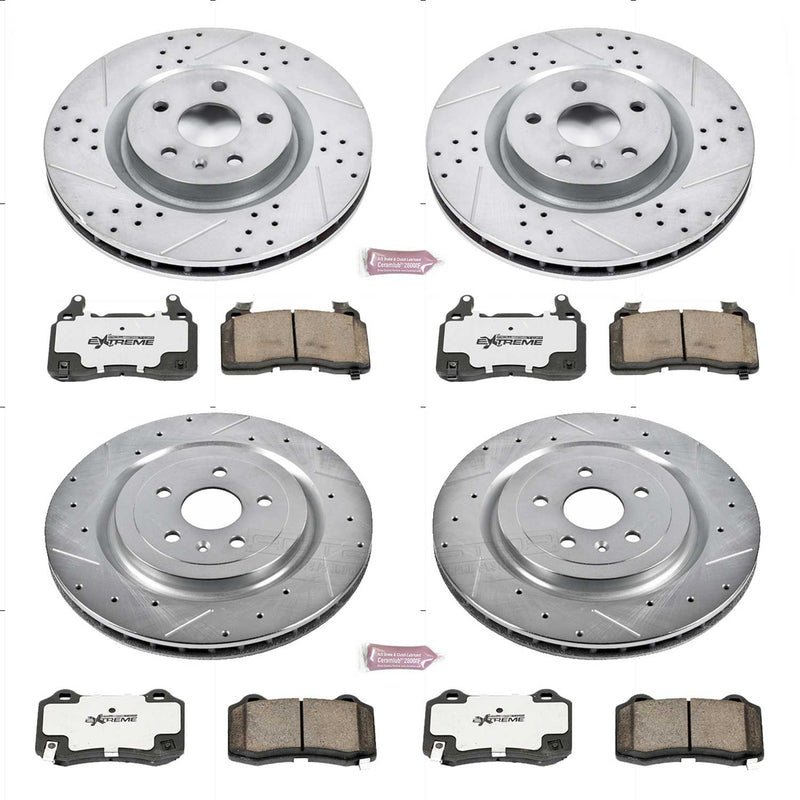 Power Stop K5603-26 Z26 Extreme Street Warrior 1-Click Brake Kit (Front And Rear) for 2010-2015 Chevrolet Camaro product image