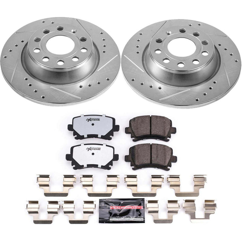 Power Stop K5662-26 Z26 Street Warrior 1-Click Rear Brake Kit for 2007-2018 Volkswagen Eos product image