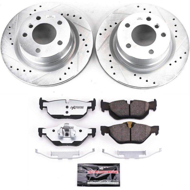 Power Stop K5687-26 Z26 Street Warrior 1-Click Rear Brake Kit for 2008-2010 BMW 128I product image