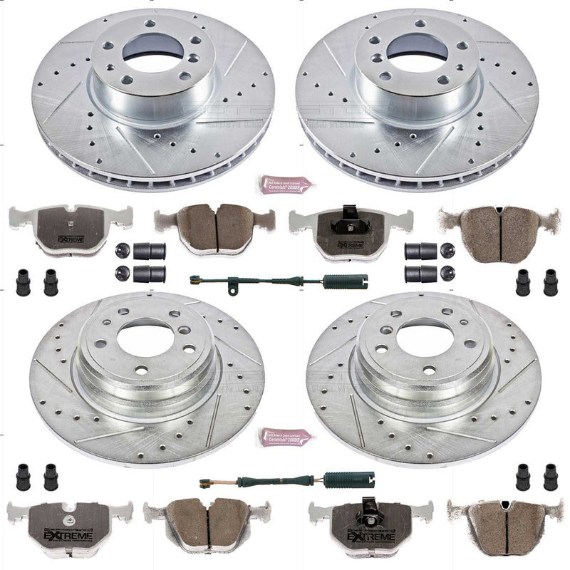 Power Stop K5710-26 Z26 Extreme Street Warrior 1-Click Brake Kit (Front And Rear) for 1995-2001 BMW 740I product image