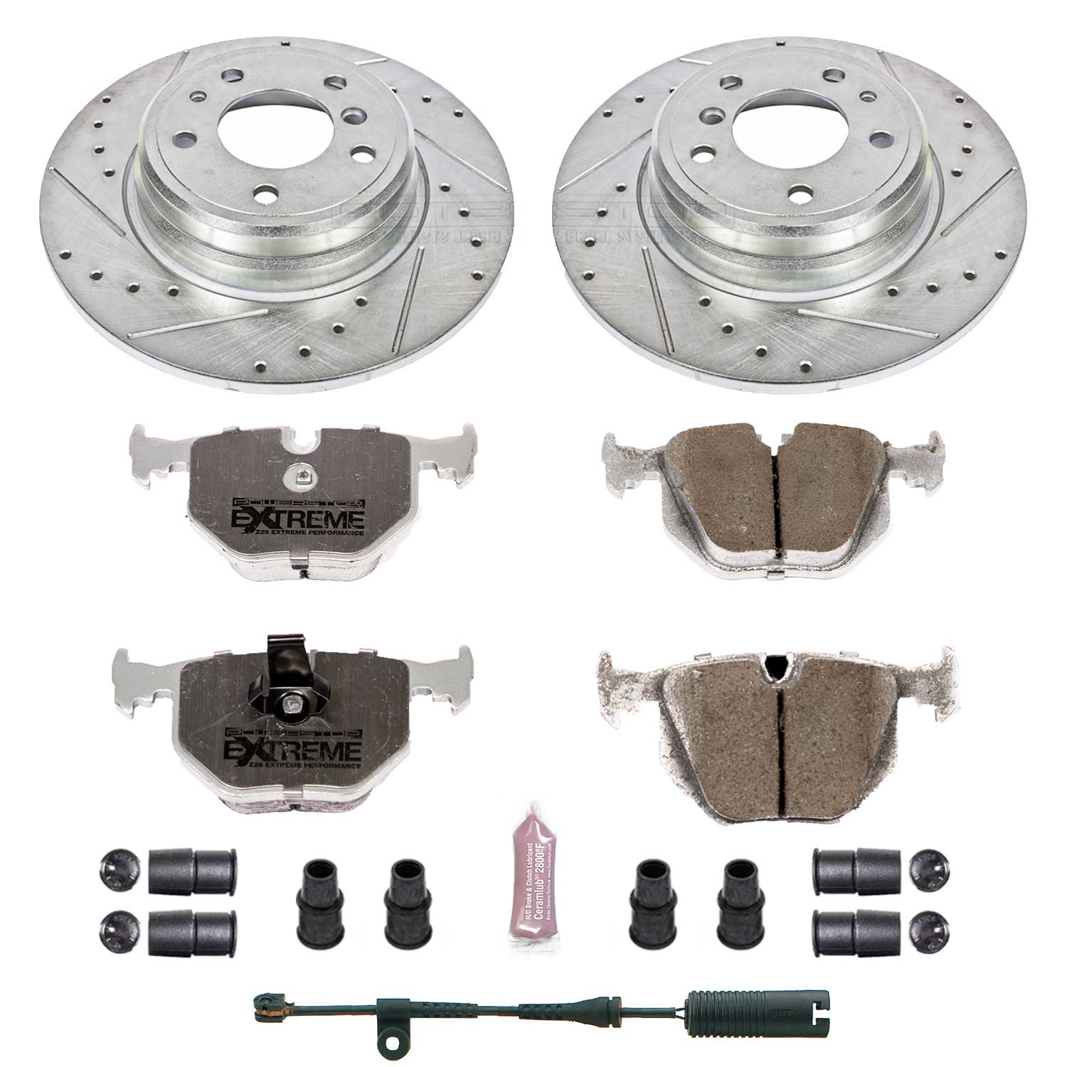 Power Stop K5711-26 Z26 Extreme Street Warrior 1-Click Brake Kit (Rear) for 1995-2001 BMW 740I product image