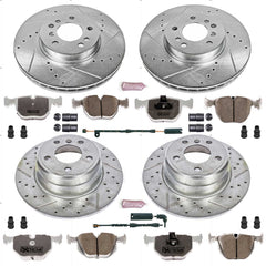 Power Stop K5718-26 Z26 Extreme Street Warrior 1-Click Brake Kit (Front And Rear) for 2000-2006 BMW X5 product image