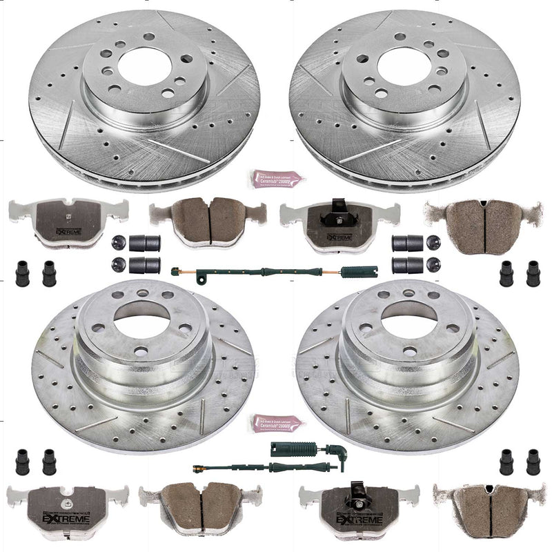 Power Stop K5718-26 Z26 Extreme Street Warrior 1-Click Brake Kit (Front And Rear) for 2000-2006 BMW X5 product image