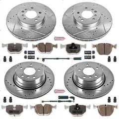 Power Stop K5719-26 Z26 Extreme Street Warrior 1-Click Brake Kit (Front And Rear) for 2004-2006 BMW X5 product image