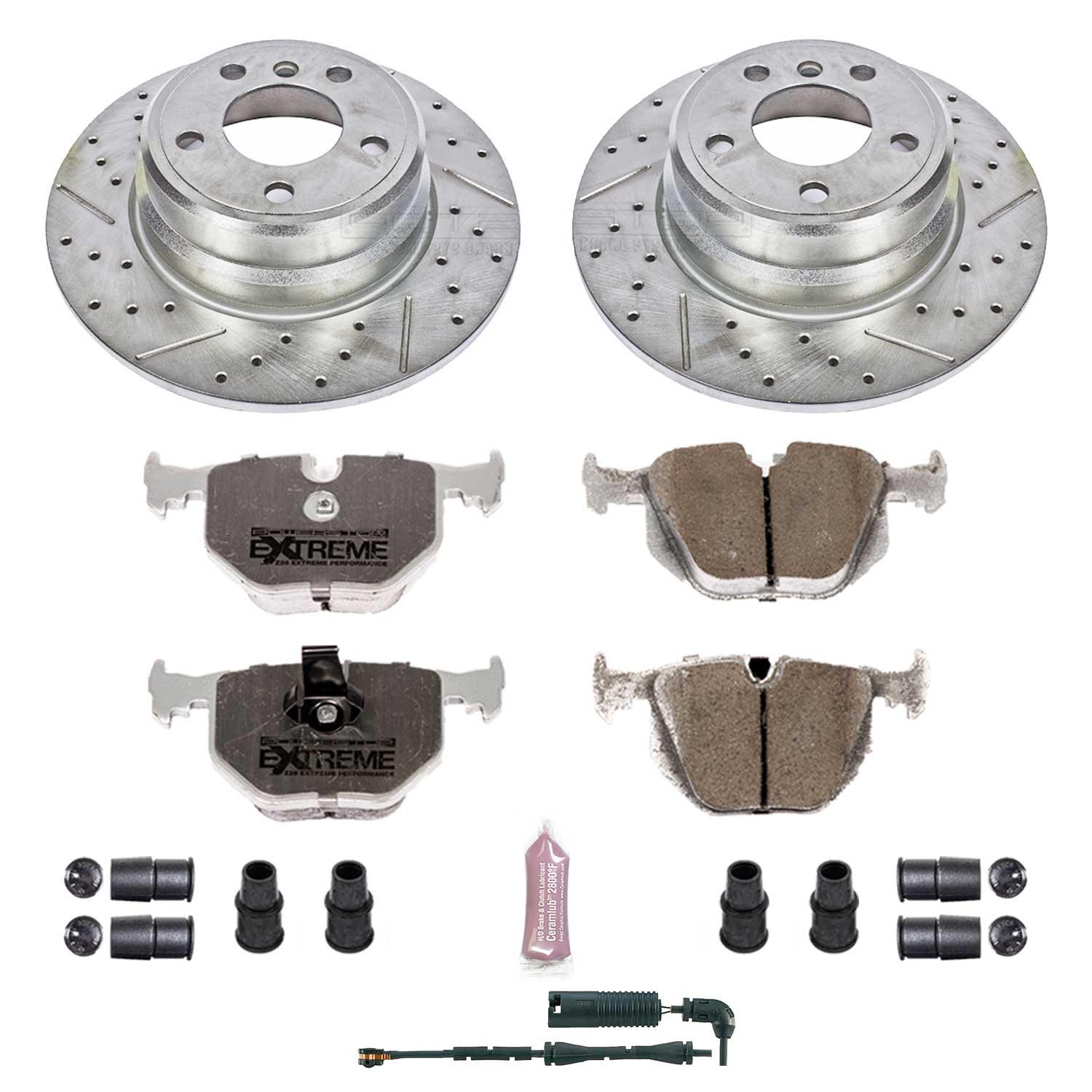 Power Stop K5720-26 Z26 Extreme Street Warrior 1-Click Brake Kit (Rear) for 2000-2006 BMW X5 product image